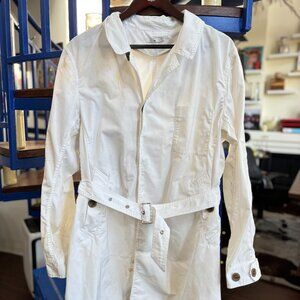 321 White Lightweight Belted Trench Coat Size XL